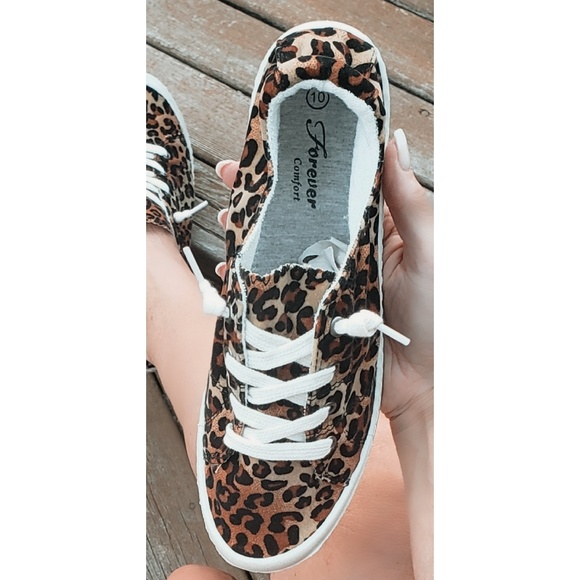 Leopard Animal Print Super Soft Slip-On Sneaker - Picture 2 of 6